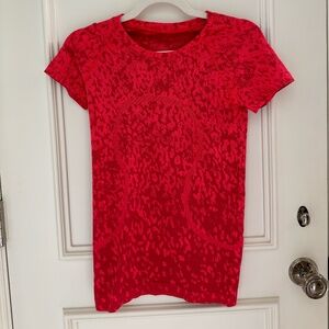 Redish cheetah print swiftly tech